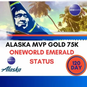 Oneworld Emerald Status/Alaska MVP Gold 75K for 120days & Challenge